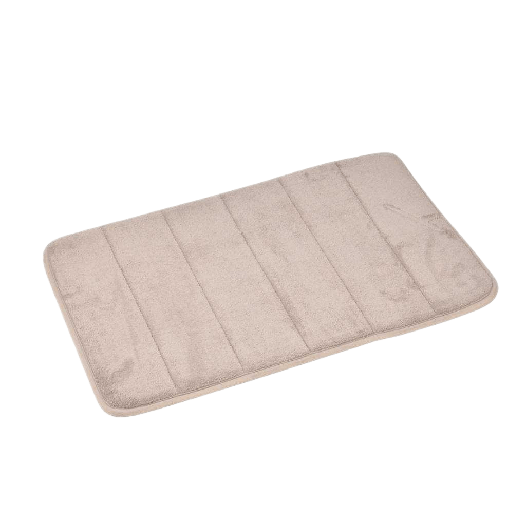Bathmat 40 X 60 Cm Microfiber Plain Relief Memory Taupe