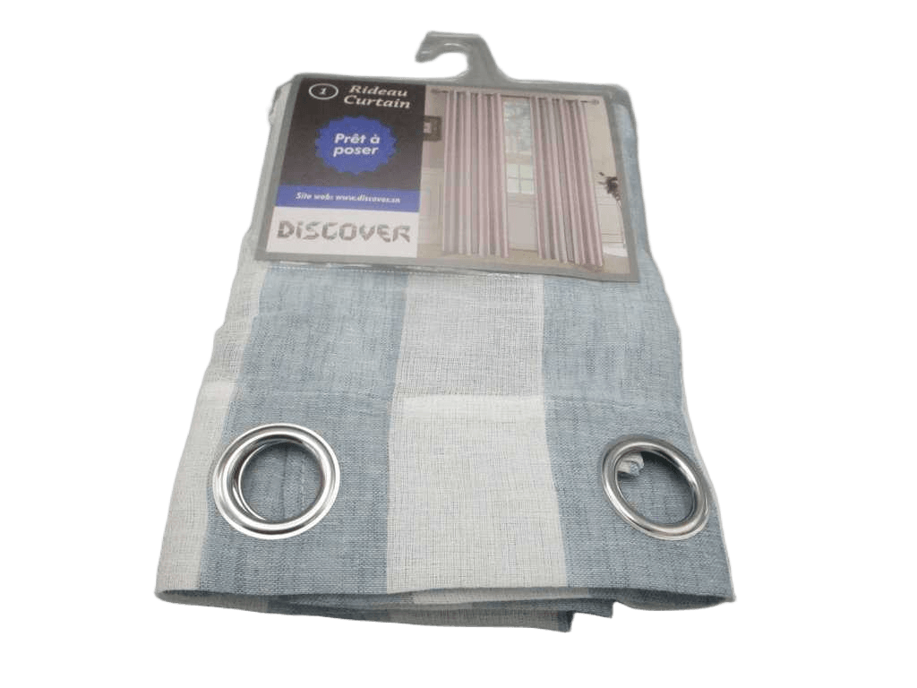 Curtain, 8 Rings Silver 100% Polyester Gsm: 140g