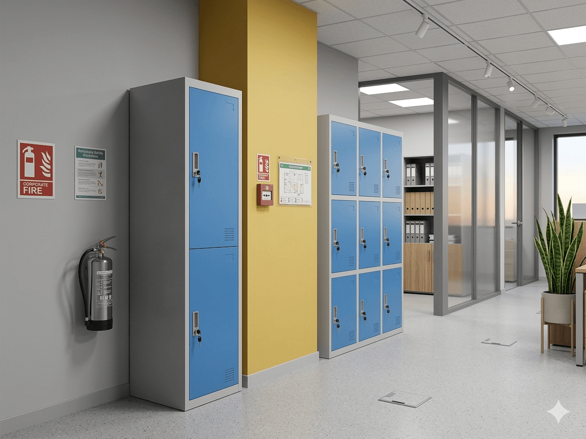 Locker Single 3 Doors (Name Card Ventilation And Keys) Inside Same Picture (Porte 0,6mm Interieur 0,5mm)