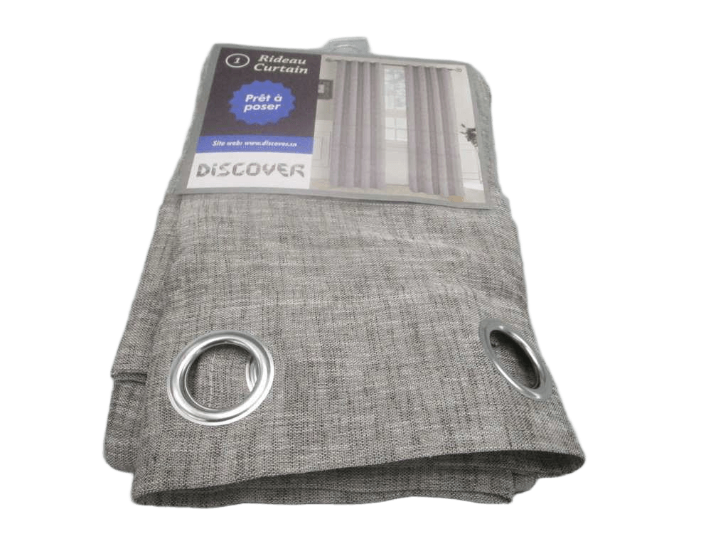 Curtain, 8 Rings Silver 100% Polyester Gsm: 149g