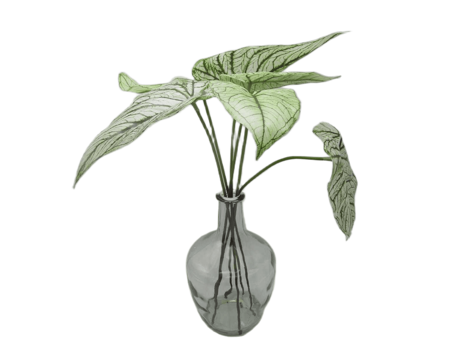 Artificial Leaves In Glass Bottle