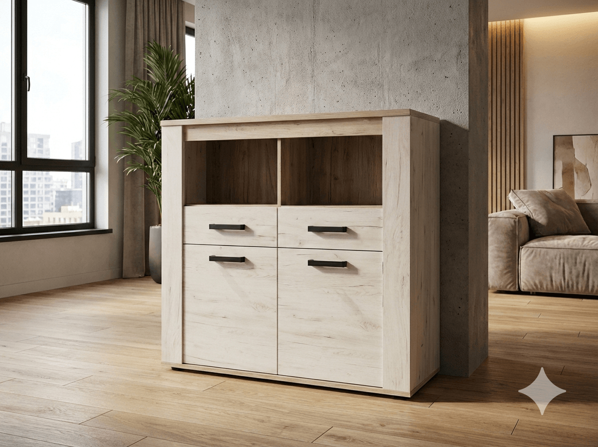 Cabinet Display Melamine White, Grey