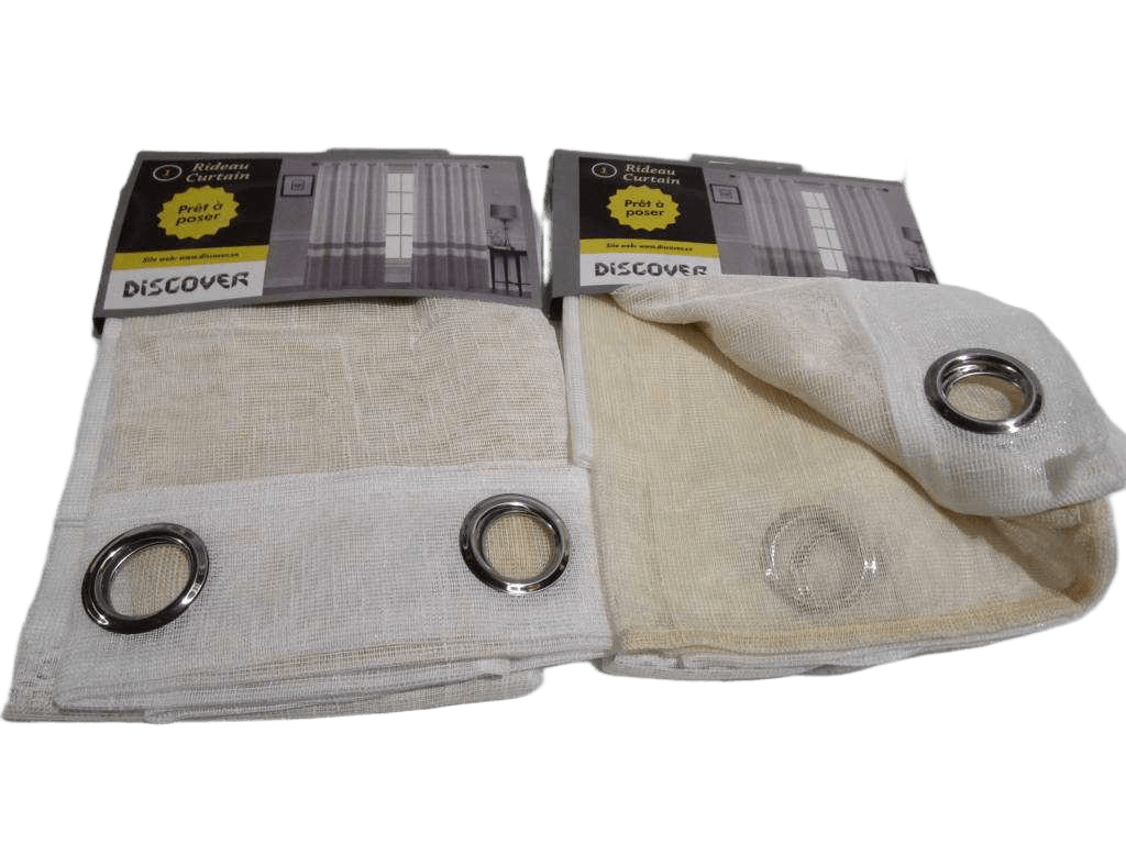 Curtain With 8 Round Rings Silver Brass 100% Polyester 100 Gsm Voilage 1cl=