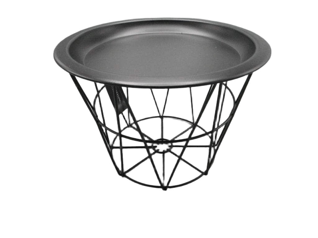 Side Table Basket Metal Wire