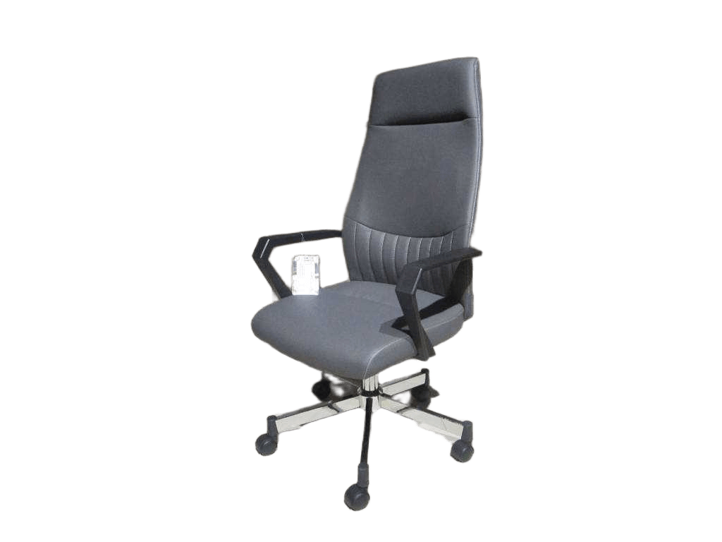 Office Chair Grey Lfpu-36w59.5xd61xh112.5/120cmoffice Chair Pu Gray Lfpu-36 Chromed Leg Tilt Mecanism