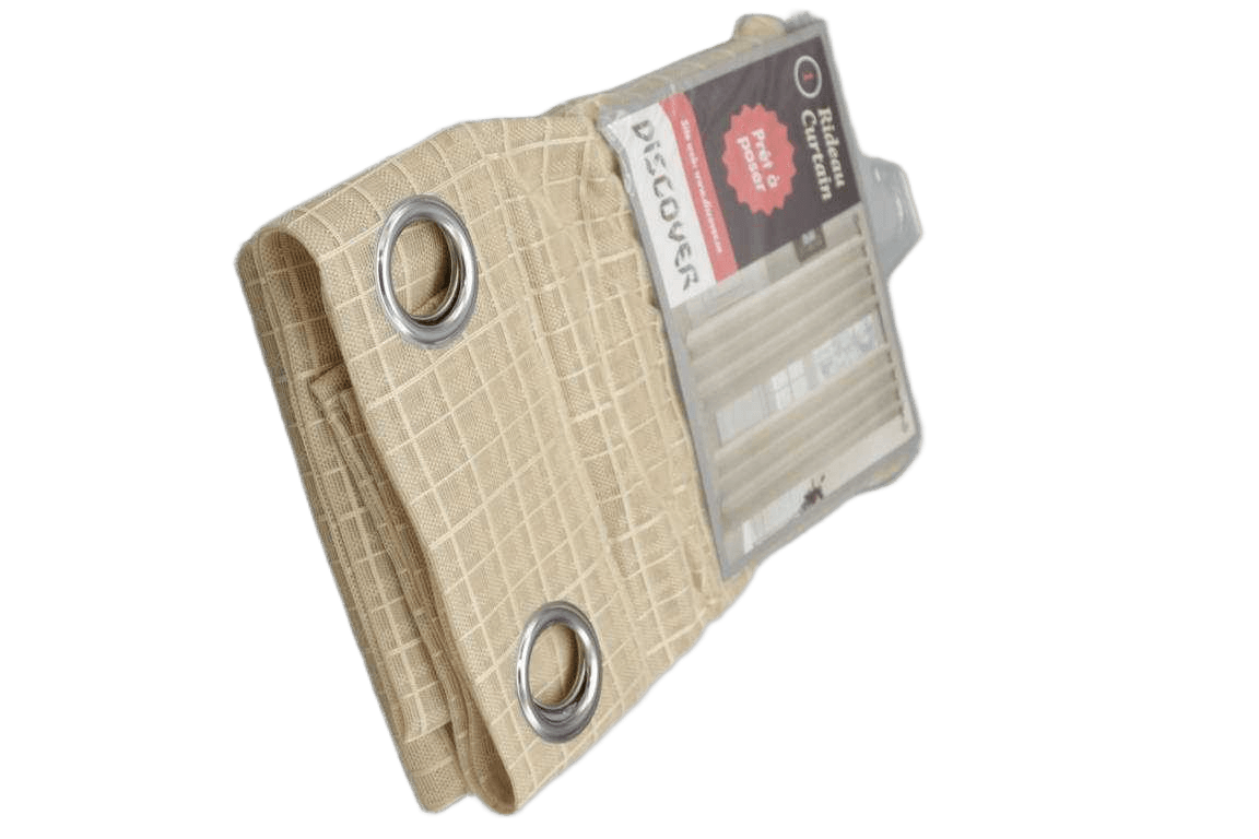 Curtain, 8 Rings Silver 140*270 3 Beige 1cl=