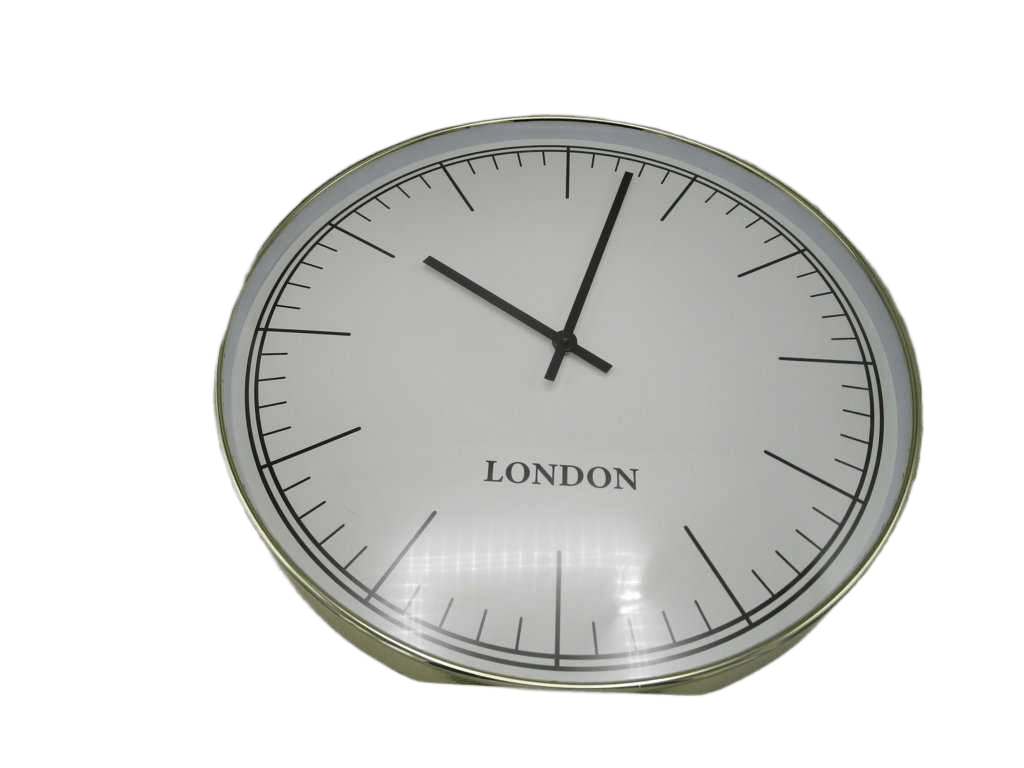 Wall Clock Pp Gold Rim