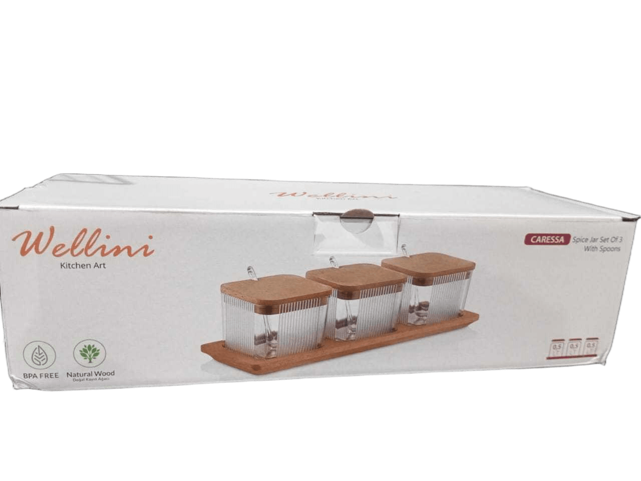 Storage Box Set Of 3 Storage Box 0.5l Strier Amber 0.5l