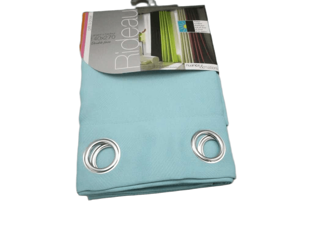 Curtain 140*270, 210g Black-Out Curtain 8 Rings Silver 210gsm Lake Blue 140*270cm