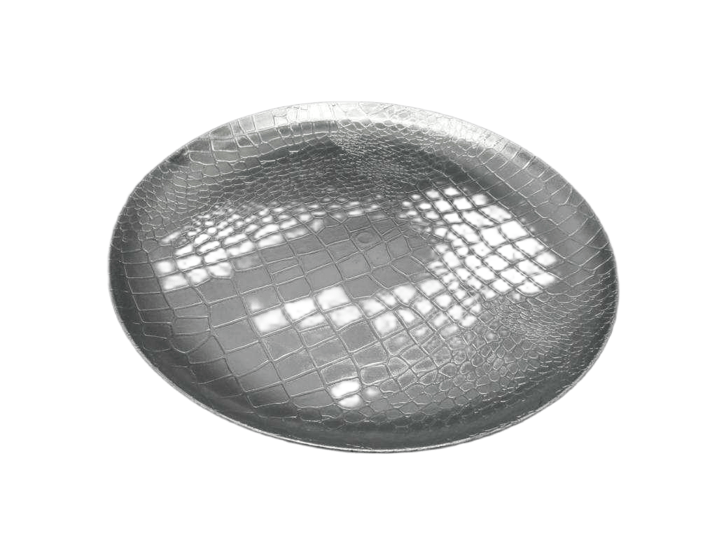 Plate 33cm Croco Silver 1cl=
