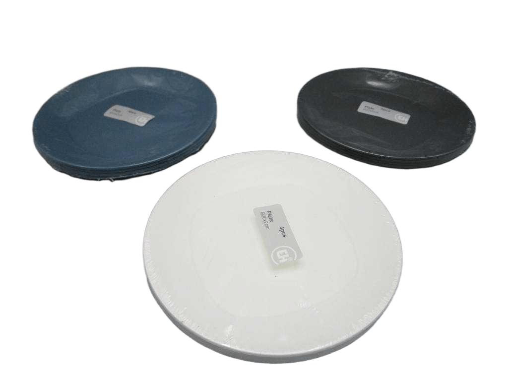 Plate Set Of 4pcs Pp 3ass Clr