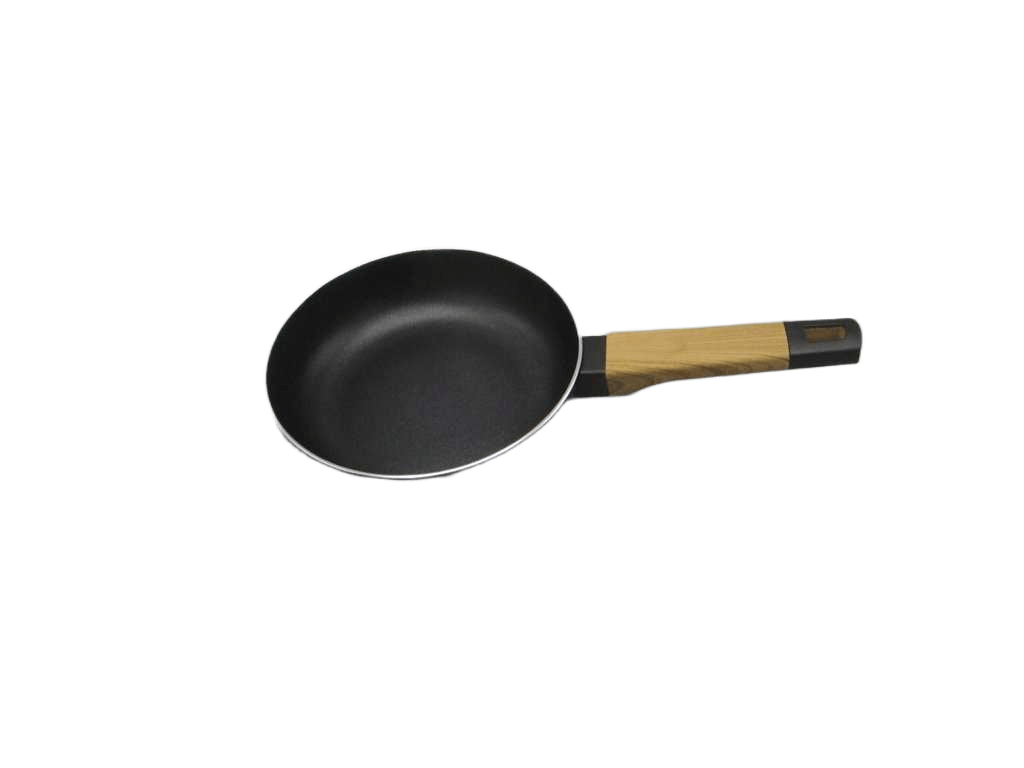 Frypan 20x5.6cm Pressed Aluminium Ind Earth Black Bg