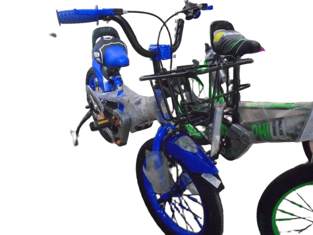Bike 16'' With Basket, Flask + Holder And Front Caliper Break, Rear Band Brake, Training Wheel, Front And Rear Mudguard