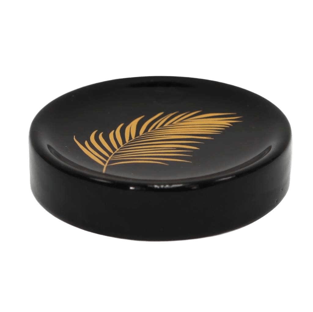 Soap Dish 0 11.1 X 2.4 Cm Ceramic Printed Gold Orbella Black