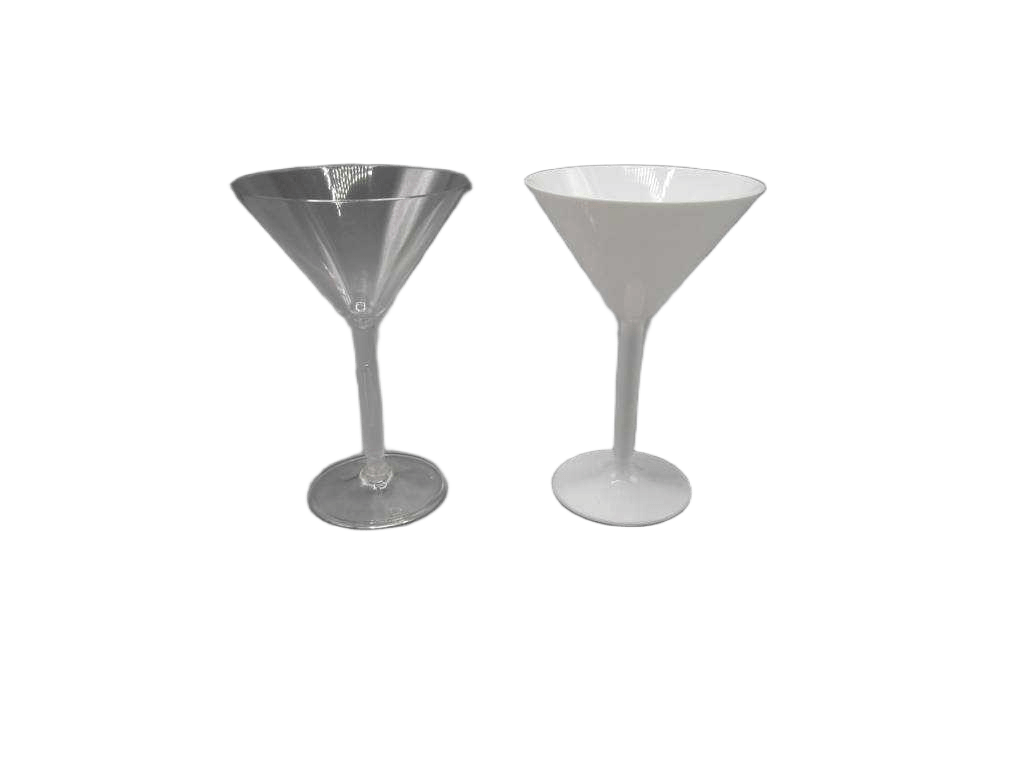 Glass Martini White And Clear