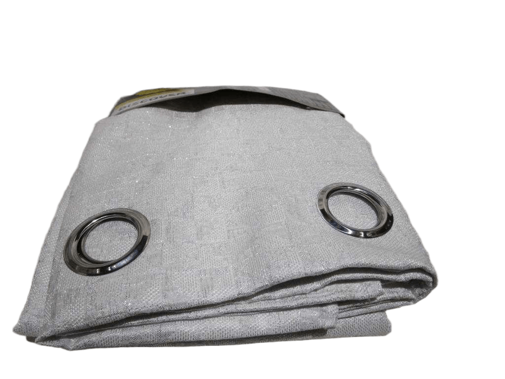Curtain With 8 Round Rings Silver Brass 100% Polyester 180 Gsm 1cl=