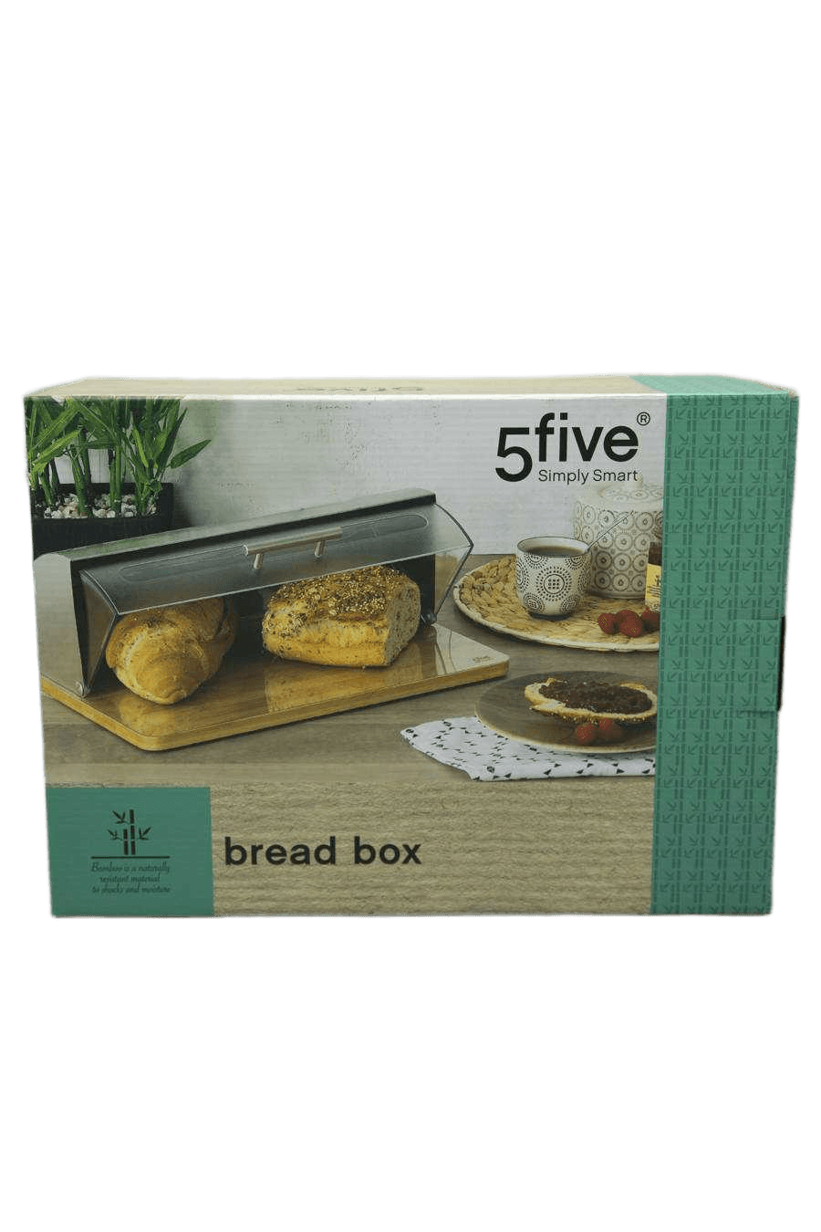 Bread Box Stainless Steel + Ps + Bamboo 1cl=