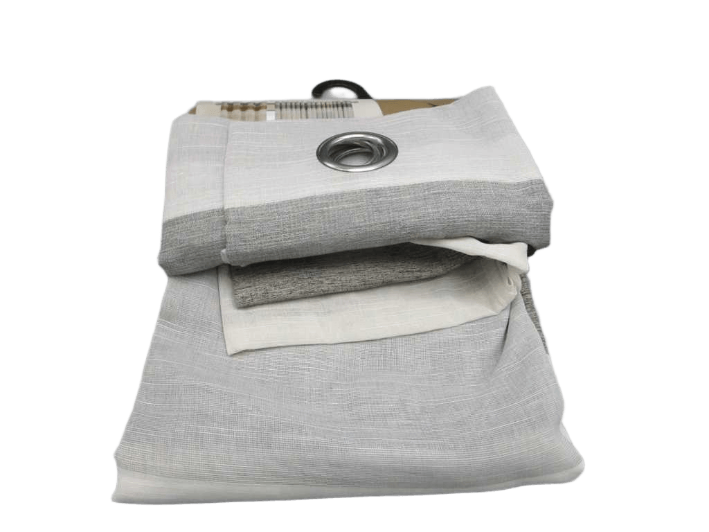Curtain Yarn Dyed Voile Window Curtain 8 Rings 100% Polyester 120gsm 43x28x25