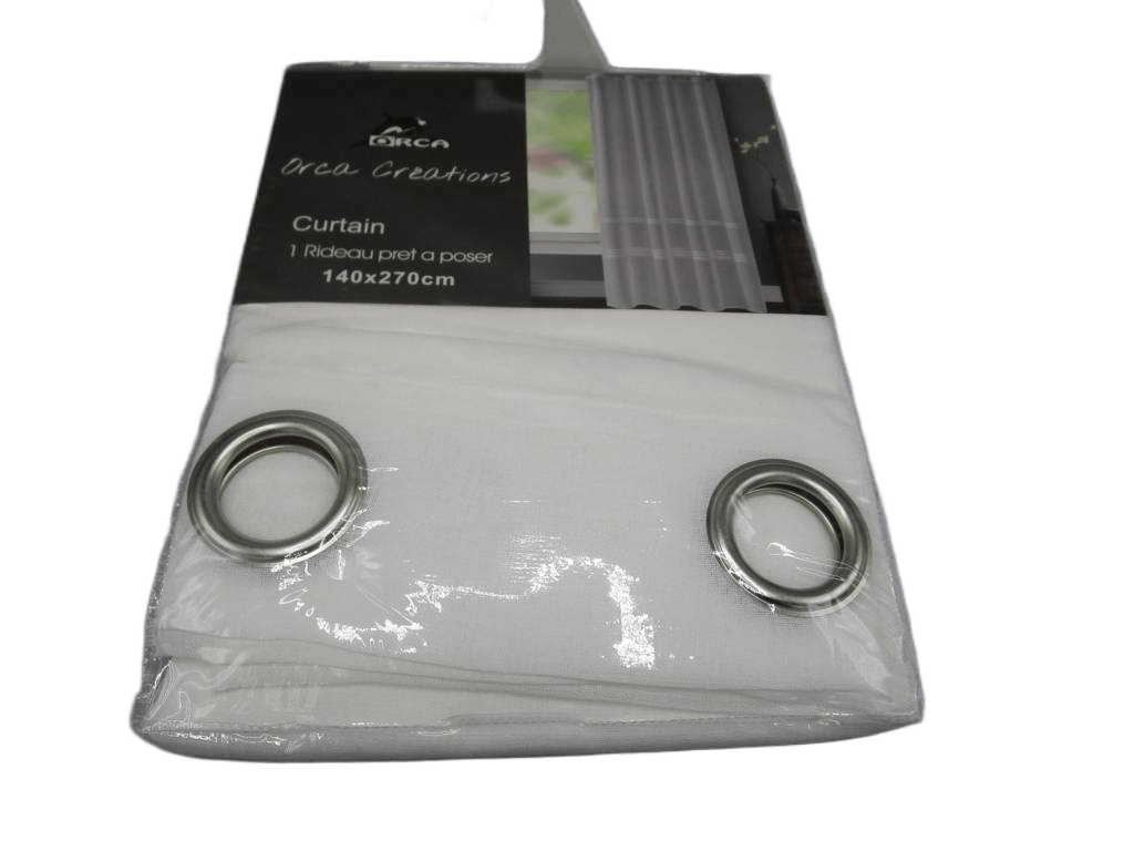 Curtain Voile 140 X 270 Cm - Polyester - 8 Rings 120 Grs