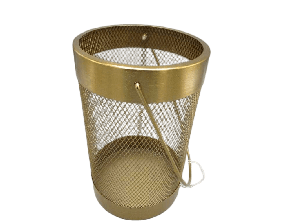Lantern Iron Mesh Gold Clr
