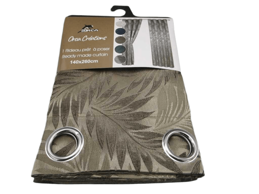Curtain With 8 Rings Round Teal Matt 100% Polyester Gsm Pvc Packing
