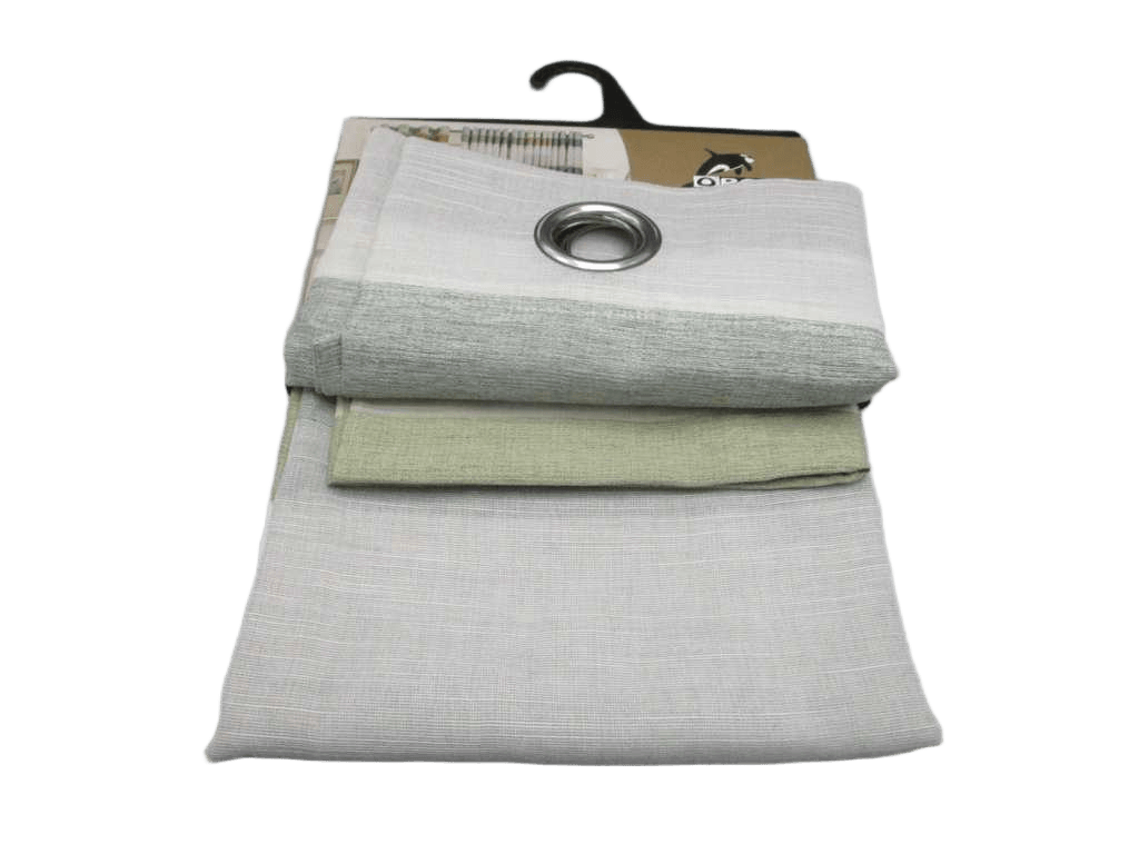 Curtain Yarn Dyed Voile Window Curtain 8 Rings 100% Polyester 120gsm 43x28x25