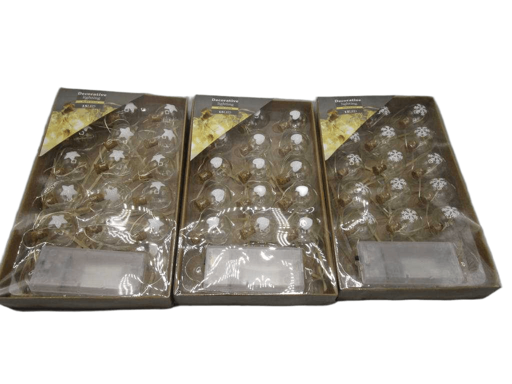 Christmas Light Chain 15x Ball 3ass 1cl=