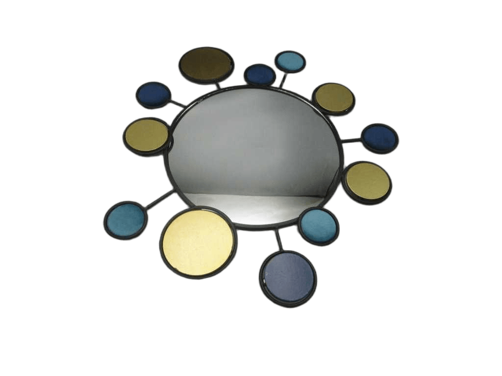 Mirror Wallhanging Black+ Dark Blue+ Brown51x48