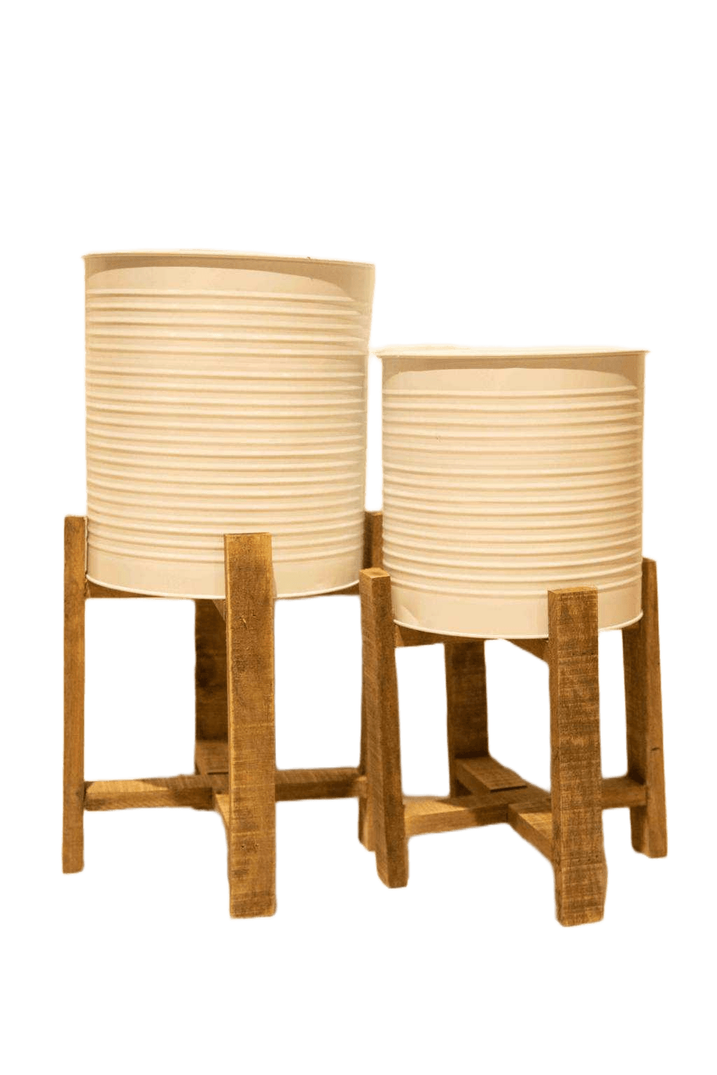 Flower Pot - Steel / Wood - 2