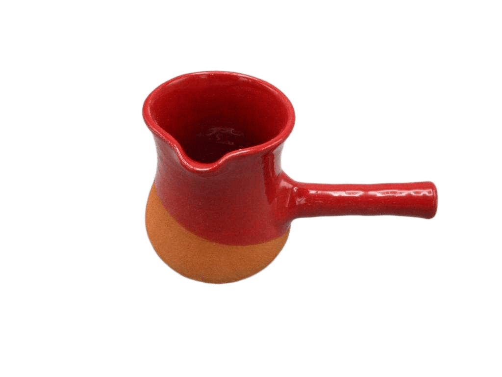 Coffee Pot 10*14 Cm, (Inner & Half Outer Color Glazed), 1 Pcs , Box Burgundy Red 10*14
