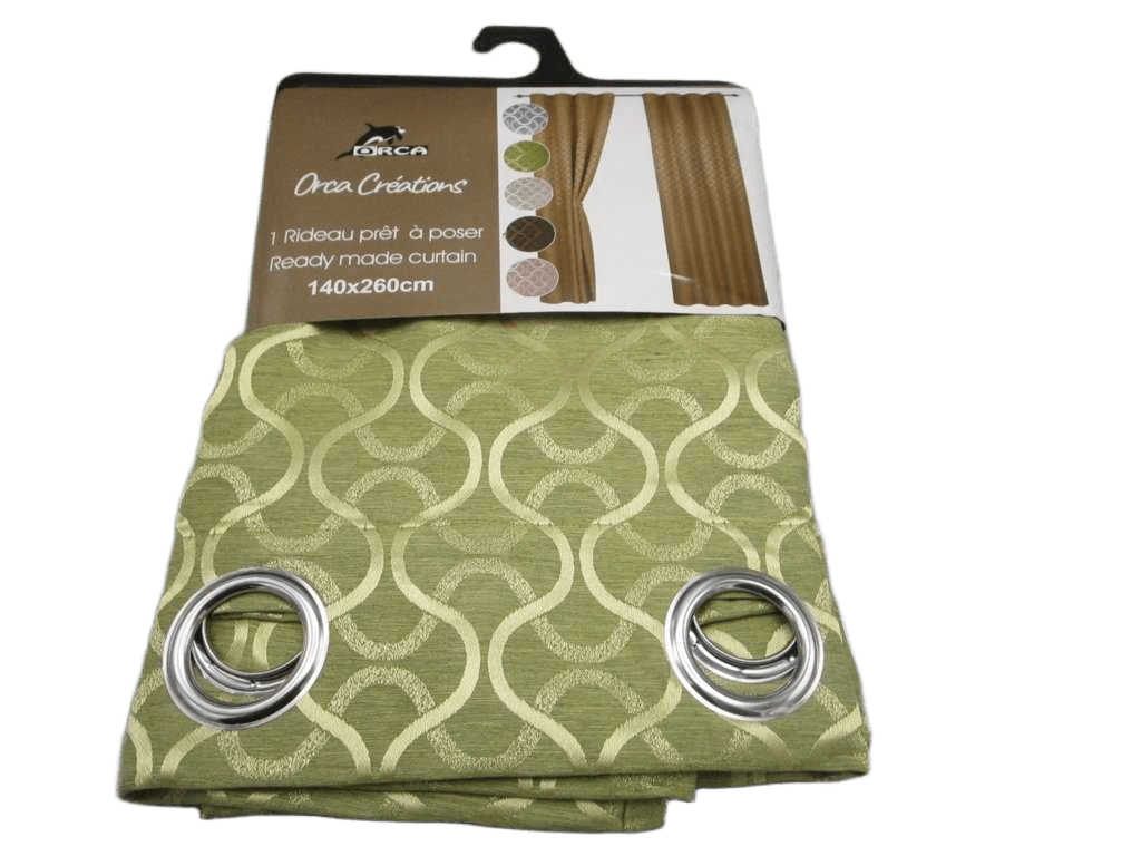 Curtain With 8 Rings Round Teal Matt 100% Polyester Gsm Pvc Packing