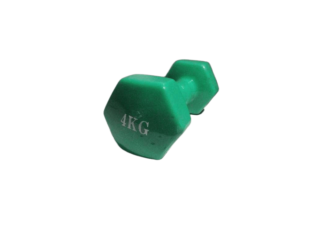 Dumbbell Vinyl Coated 4kg Random Ass Orted/Blue/ Green/ Purple