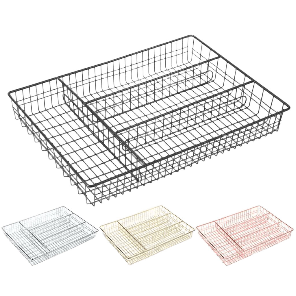 Utensils Organizer Kitchen Bazar - In Metal In 4 Colors Assorted 36x26,5x4,5cm