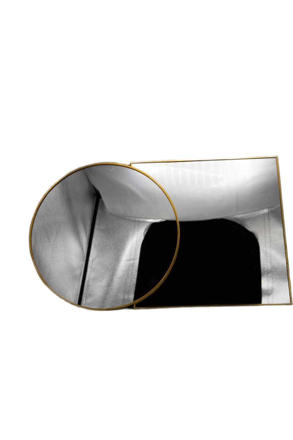 Mirror Plate 25cm Gold 2ass