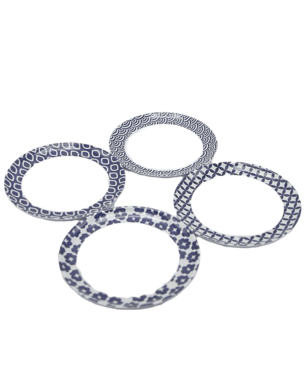 Melamine Flat Dia 20cm, 4 Ass