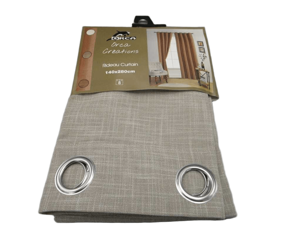 Curtain 140x280 Cm 100% Polyester 8 Ring 140gsm With Packing Hanger