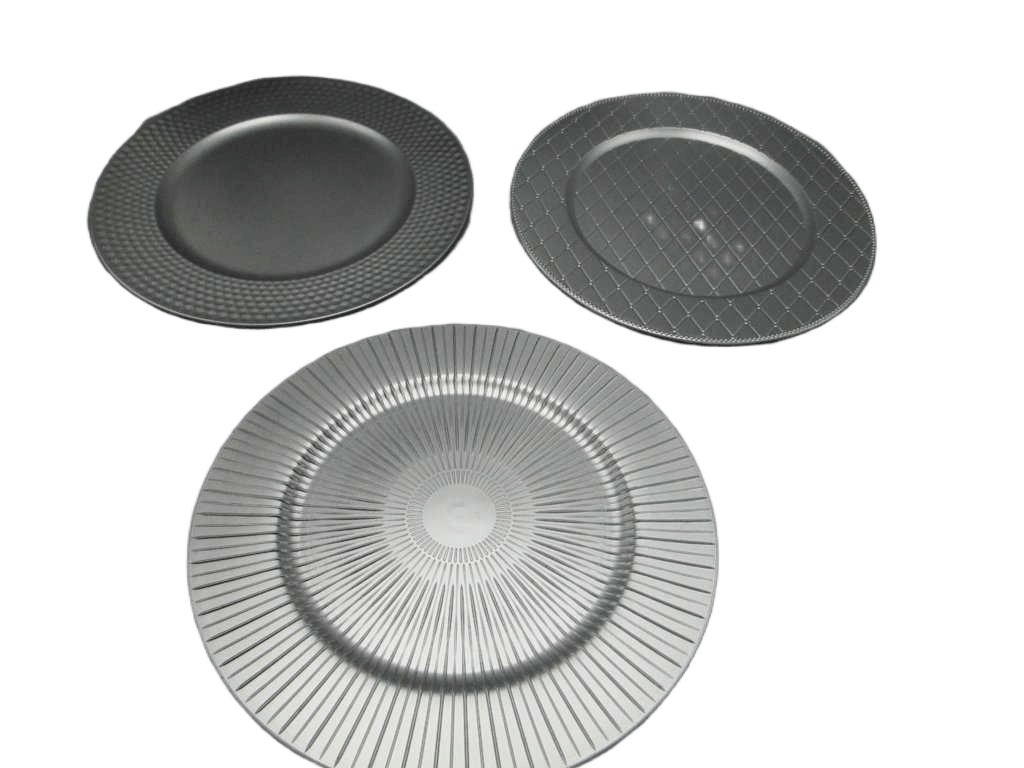 Placemat 33cm Silver 3ass