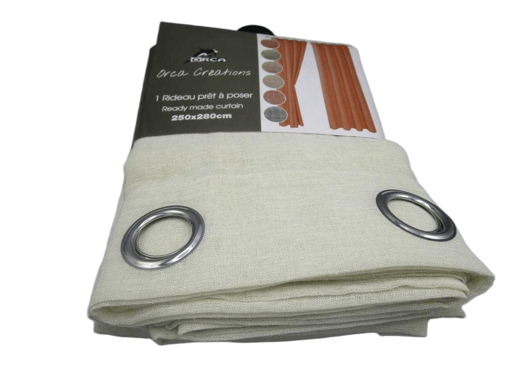 Curtain 140x280 Cm 100% Polyester 8 Ring 140gsm With Packing Hanger