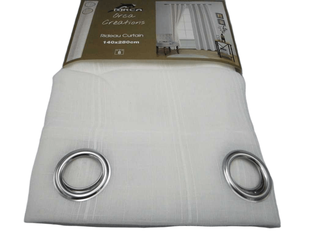 Curtain 140x280 Cm 100% Polyester 8 Ring 120gsm With Packing Hanger