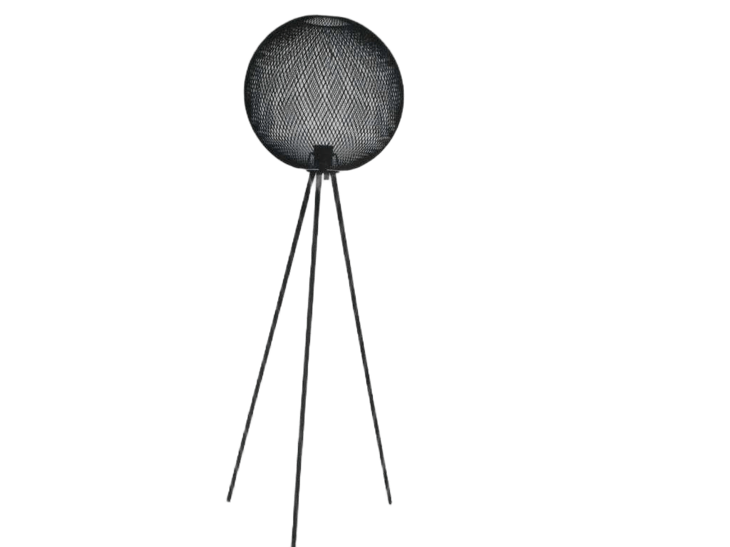 Lamp Modern Spirit - Tripod Black Metal 60x50x160cm Rond