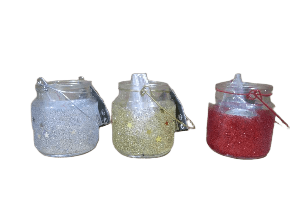 Candle Vr Paill D6x6.5cm Rg / Ar / Or
