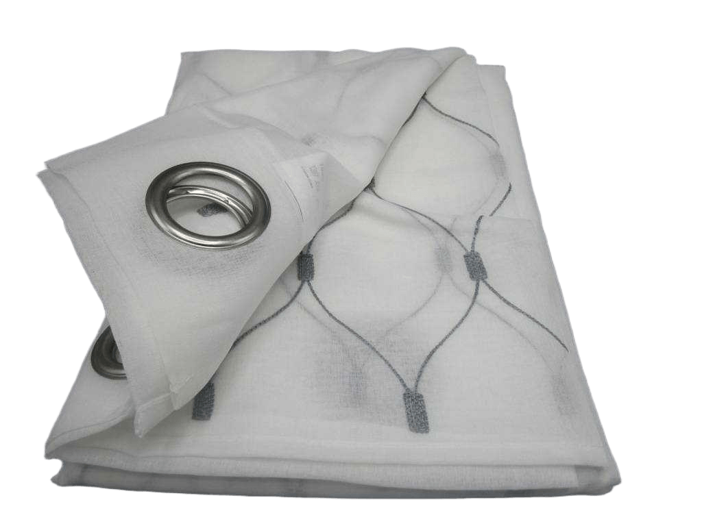 Curtain Voile 140 X 270 Cm - 8 Rings Polyester Embrodery