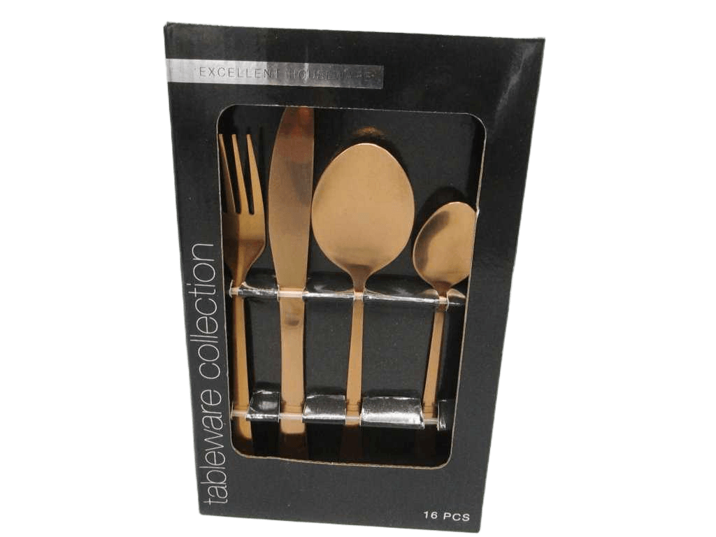Cutlery Set 16pcs Copper Clr