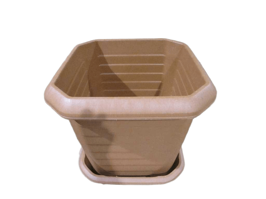Pot Original Square With Saucer Brown 72 Liter 52*52*47