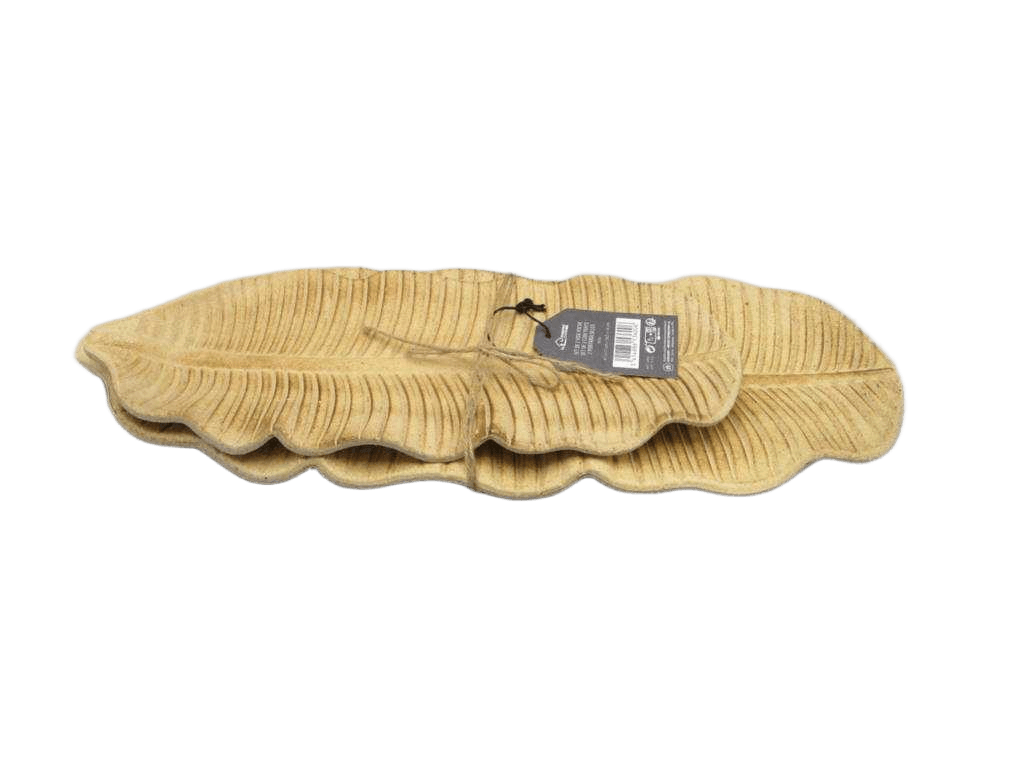 Placemat Natural Living - Set Of 2 Wooden Empty Pockets Palm Design