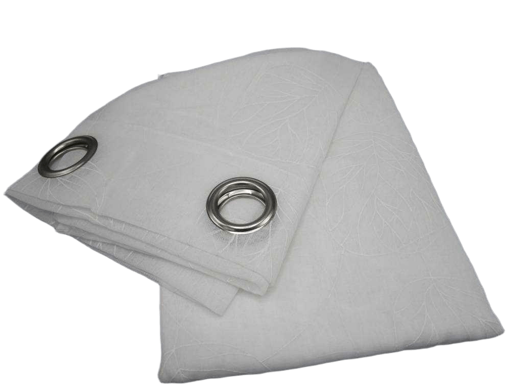 Curtain 140x280 Cm 100% Polyester 8 Ring 85gsm With Packing Hanger Stripe Base Emb High 260cm