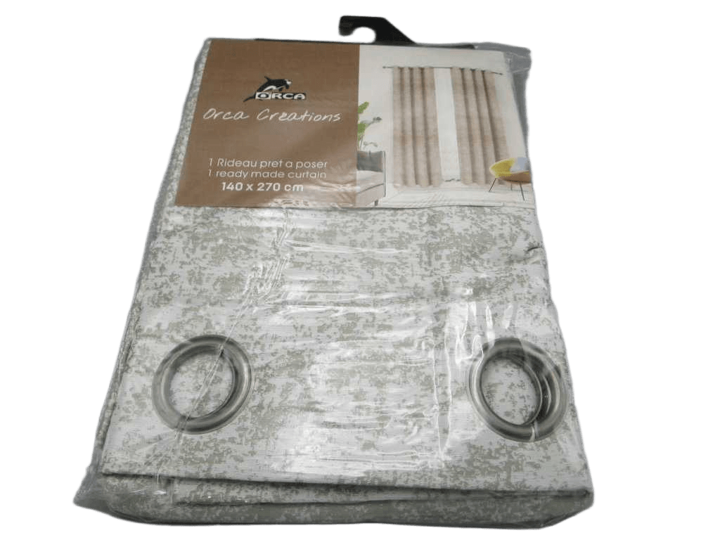 Curtain Jacquard 140 X 270 Cm - 8 Rings - 100 % Polyester 200 Gsm