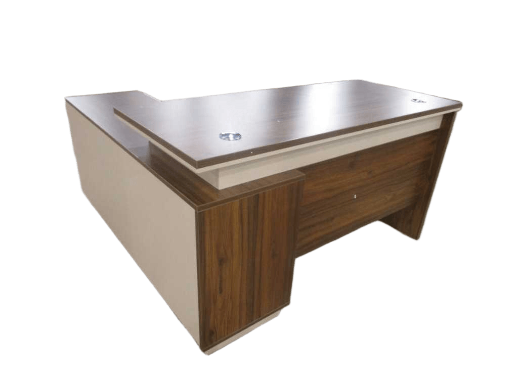 Office Table 140x140x5 Cm Melamine Clr Cream White+c Walnit Ref 23fxd118 /2cl