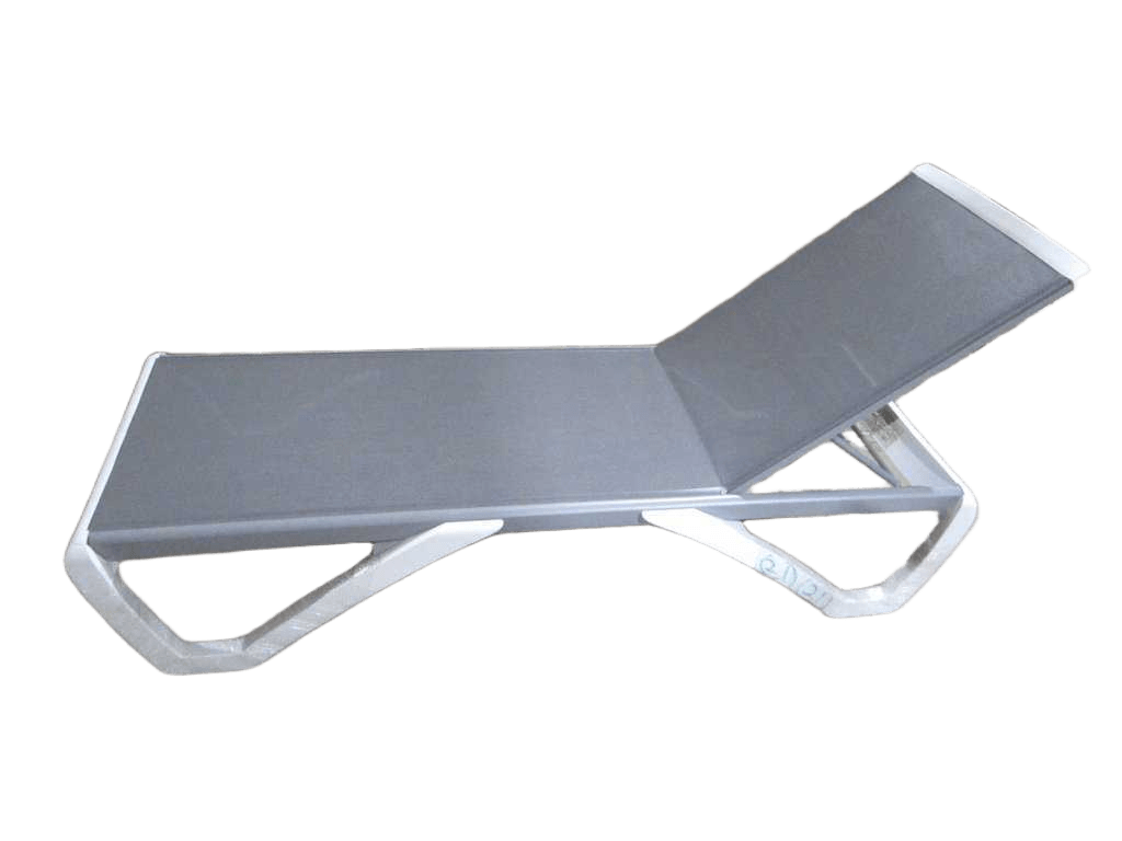 Chair Lounge Plastic, Alu,textilenegreyplastic Texilene Lounger