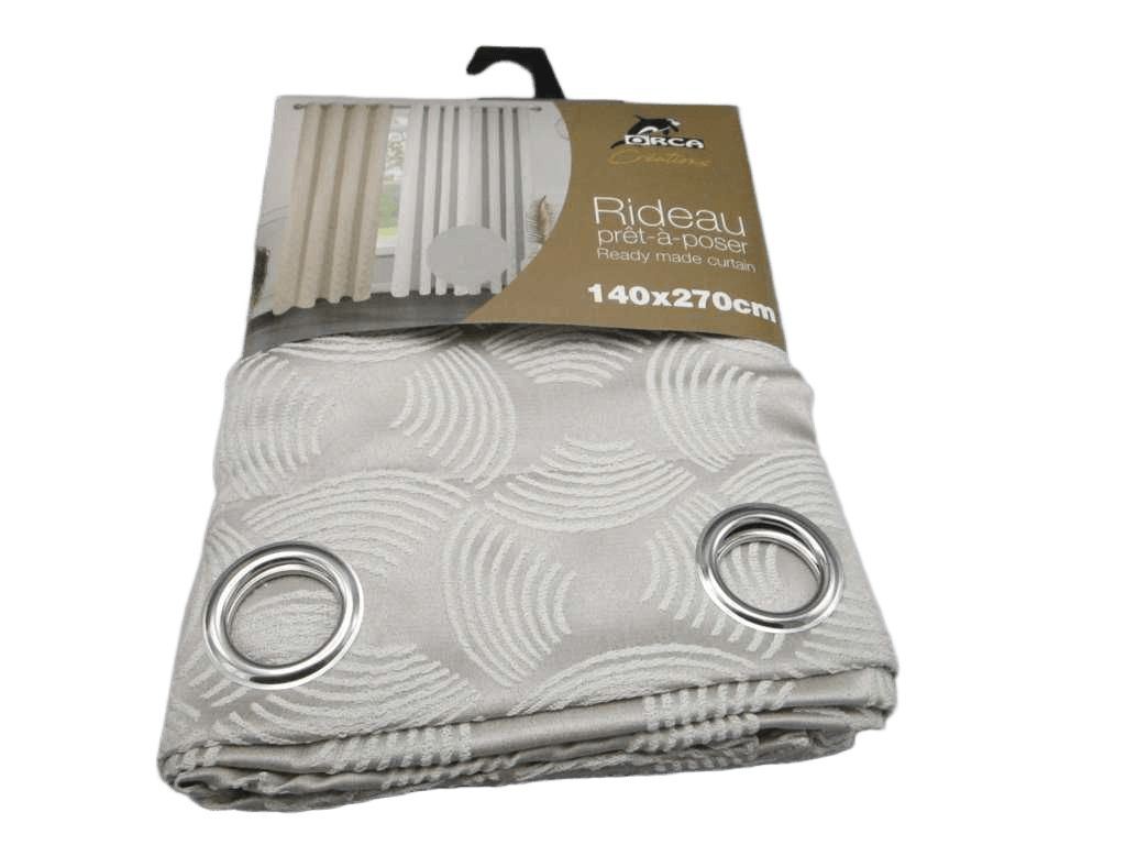 Curtain Jacquard Window Curtain 8 Rings 100% Polyester 150gsm 43x28x30